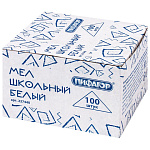 Мелки белые 100шт Пифагор, квадратный 227440