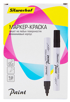 Маркер-краска 4мм Черный Silwerhof 1206586