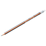 Карандаш черногр. HB(ТМ) с ластиком Maped Black трехгранный 851721
