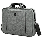 Сумка портфель BRAUBERG OFFICE 272613, светло-серый меланж, с отд. для ноутбука 17,3", 34х44х6 см