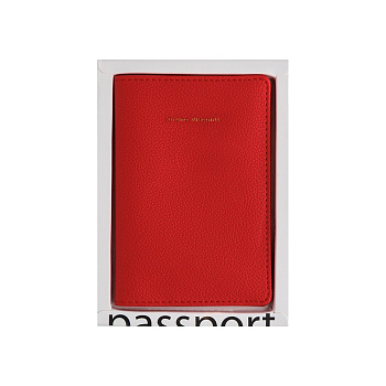 Обложка д/паспорта экокожа Красная 3-619/06