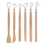 Набор стеков с петлей 6штVista-Artista. Sculpt VSK-06, дерево+нержав.сталь, длина 20см