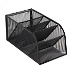 Подставка д/канц. принад. Alingar 5отд, AL13254 черный металл,