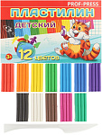 Пластилин 12цв Проф пресс. 180гр ПЛ-8596