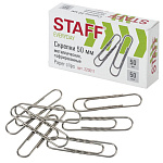 Скрепки 50мм 50шт Staff 220011 гофрированные, металл.