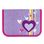 Пенал 1секция Tiger Стильное сердце, 2 откидн. планки 20*14см TGPR-004C1E/227904