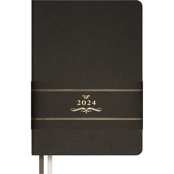 Ежедневник А5 2024 Черный, deVENTE. Nobile 160л 2332438
