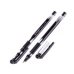 Ручка шариковая Alingar Stream, 0,7 мм, черная, AL1152 игольчатый наконечник, резиновый грип, масляная