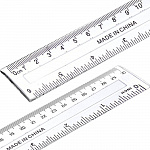 Линейка пластиковая 30см прозрачная, 2 шкалы Alingar AL246B-30