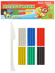 Пластилин 6 цв. (ПЛ-8595), 90г. к/к, стек