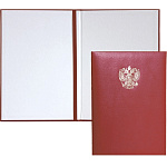 Папка адресная А4 Герб РФ, бордовая, бумвинил 3078210