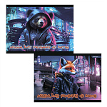 Альбом д/рис. 40л Alingar. Cyber punk, AL11427, скрепка, обложка мел. картон