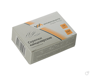Скрепки 28мм 100шт оцинкованные Workmate 14-6416/ 67000506