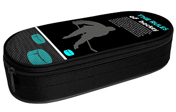 Пенал корпусный овальный Centrum ''Хоккей'', 74493, полиэстер