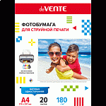 Фотобумага А4,180г/м2, 20л., 1-сторонняя матовая deVENTE, 2042904