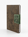 Еженедельник 2026г А5 Сицилия 310172/15, коричневый с клапаном, 64л Еженедельник 2026г А5 Сицилия 310172/15, коричневый с клапаном, 64л