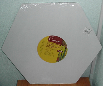 Холст на картоне шестигранный  25см 280г А30609-6*25