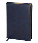 Ежедневник 2026г, А5, Qredo Lord, 15-8151, тмно-синий/золотой срез, 168 л., иск. кожа