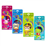 Карандаши 12цв Солнечный ZOO mix, YL191052-12,пластиковые, 3-гранные