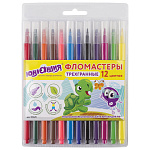 Фломастеры Юнландия, 12 цвета, 151425, вентилир. колп.