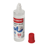 Клей канцелярский силикатный BRAUBERG, 50 мл, с аппликатором, 221020,