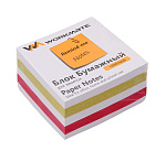 Блок д/записей цветной 9*9*5см 60г Workmate 15-0350