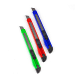 Нож канцел. 9мм Alingar фиксатор AL6658 син кр зел