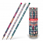 Карандаш черногр. ErichKrause Tartan, 56010 трехгранный, с ластиком, HB Карандаш черногр. ErichKrause Tartan, 56010 трехгранный, с ластиком, HB