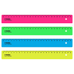 Линейка пластиковая 25см ассорти флюор ЛН21 СТАММ