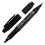Маркер 2-х стор черный 0,8 - 2,2мм Staff 151625 перманентный