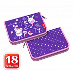 Пенал 1 секция ErichKrause Cute&Pretty, 53982 с наполнением 135x205мм 18предметов Пенал 1 секция ErichKrause Cute&Pretty, 53982 с наполнением 135x205мм 18предметов