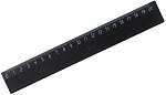 Линейка пластиковая 20см черная Workmate 15-0745