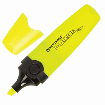 Текстовыделитель Желтый 1-5мм Brauberg Delta 151719