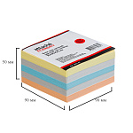 Блок д/записей цветной проклеенный 9*9*5см Attache, 605142 плотность 65г/м2