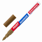 Маркер-краска лаковый 2мм, золотой, нитро-основа, Brauberg, 151972