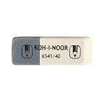 Ластик Koh-i-Noor 6541/40 серо/белый д/цветного и ч/г карандаша 57х19,5мм каучук