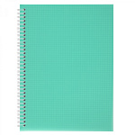 Тетрадь A4 96 листов Alingar, Бирюза, AL13341, гребень, блок офсет, цветной пластик