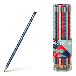 Карандаш черногр. ErichKrause Dots, 56009 трехгранный, с ластиком, HB