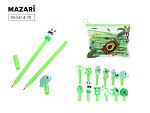 Ручка шариковая синяя 1штука!! Mazari CARTOON green 0.7мм, M-5414-70 зеленый корпус