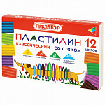 Пластилин 12цв Пифагор 180гр стек, 106675 Пластилин 12цв Пифагор 180гр стек, 106675