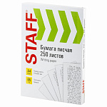 Бумага писчая Staff, А4, 250л. белизна 92%, 65г/м2, 114214