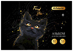 Альбом д/рисования 40л ПандаРог. Загадочный кот, 15-7349, спираль