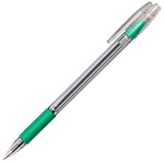 Ручка шар QREDO 740, зеленая 0,7мм грип 15-7301