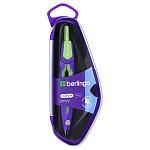 Готовальня Berlingo Envy, 2 предм., DS_30002b, циркуль 135мм, пластик. футляр, салатовый