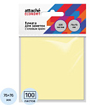 Блок самокл 76*76мм 100л пастель желтый Attache 1407985