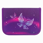 Пенал 1секция Tiger пустой Светящаяся ночь, 20х14см, ткань TGET-003C1E откидная планка