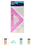 Треугольник пластиковый 45гр*140мм ТГ45-ПА14, schoolФОРМАТ тонированный ассорти