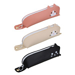 Пенал в форме котика, ClipStudio, 238-425, 20х6х5см, 1 отделение на молнии, искусственная кожа, 3 цвета, пакет