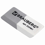 Ластик прямоугольный 41x14х8мм 222461 каучук Brauberg серо-белый