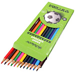 Карандаши 12цв ПандаРог Футбол, 15-3154 деревянные